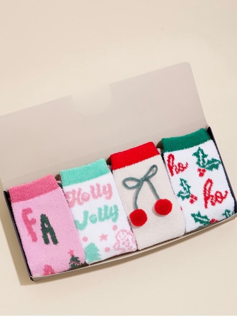 2 Pairs: Holiday Socks Gift Set - Merry&Bright/HoHo OR FaLaLa/HollyJolly